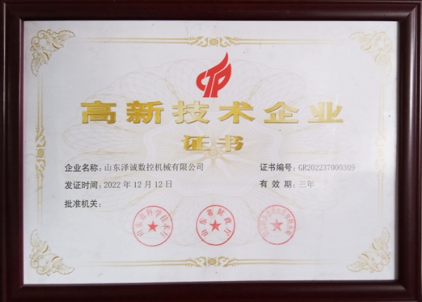 High and new technology enterprises